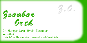 zsombor orth business card